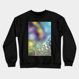 Colorful blurry background, ornament made of soft clear bubbles Crewneck Sweatshirt